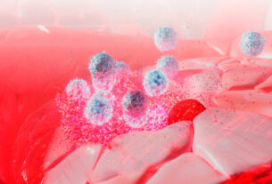 imagen de células cancerigenas en 3d