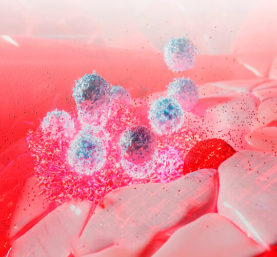 imagen de células cancerigenas en 3d