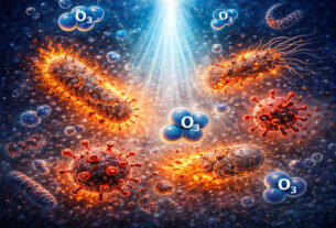 Ilustración de bacterias y virus