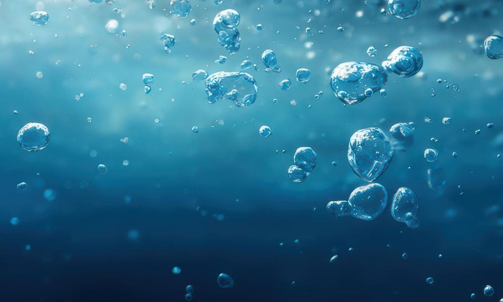 agua con burbujas