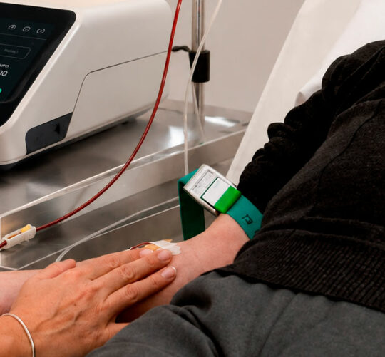 paciente recibiendo autohemoterapia
