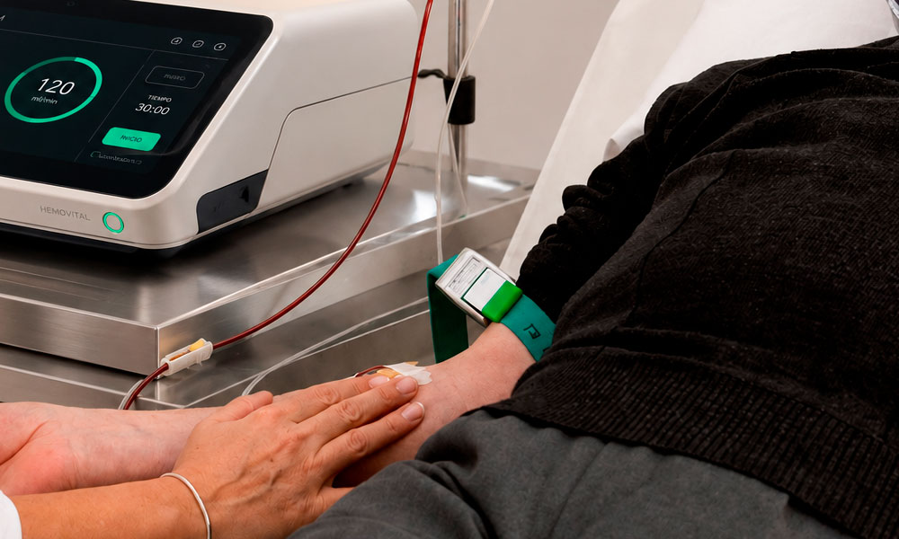 paciente recibiendo autohemoterapia