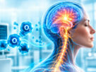 imagen 3d digital representación de como actua el ozono en el cerebro
