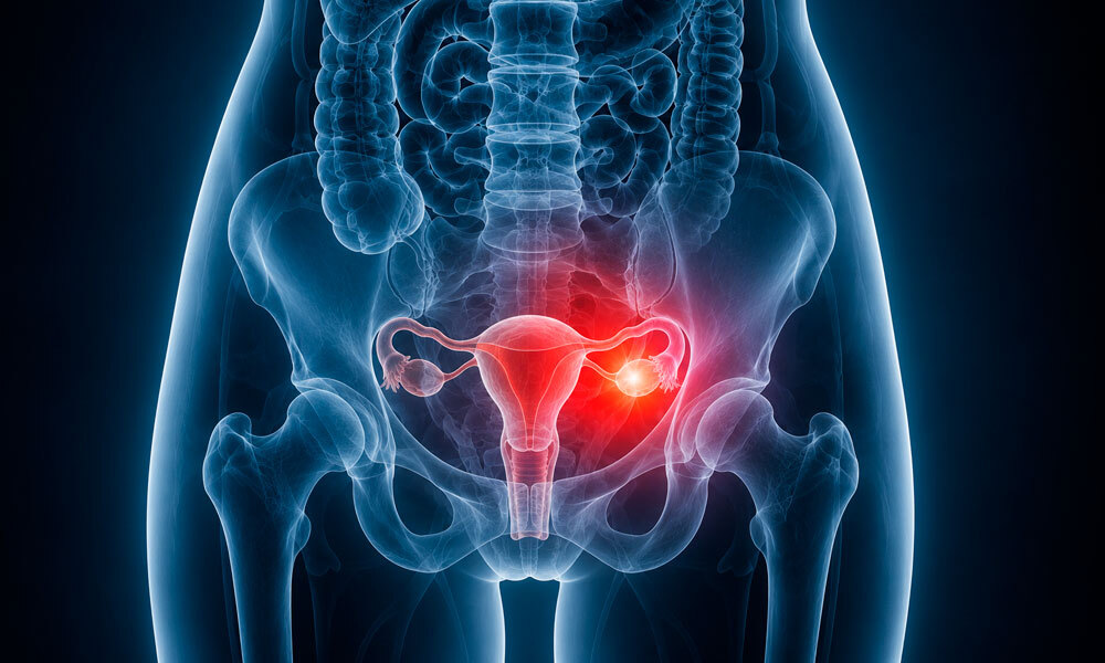 Inflamación de la parte pélvica, parte interior del cuerpo