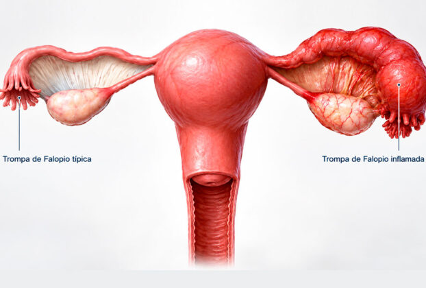 imagen 3d de trompas de falopio inflamada