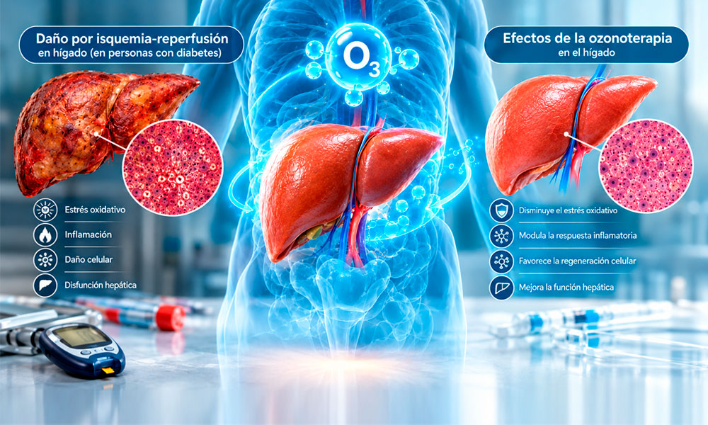 imagen 3d comparativa del higado ,enfermo y sano