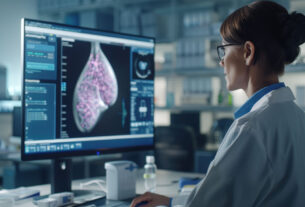 doctora revisando mama con cancer