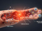 imagen 3d ejemplificando em proceso inflamatorio