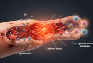 imagen 3d ejemplificando em proceso inflamatorio