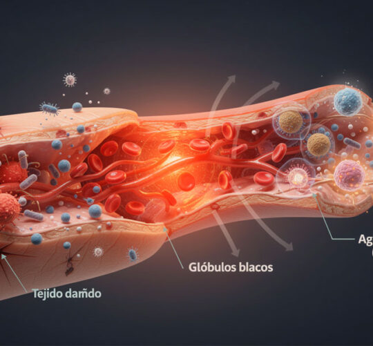 imagen 3d ejemplificando em proceso inflamatorio