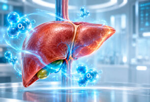 imagen 3d de un higado sano