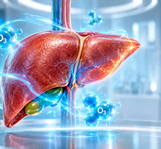 imagen 3d de un higado sano