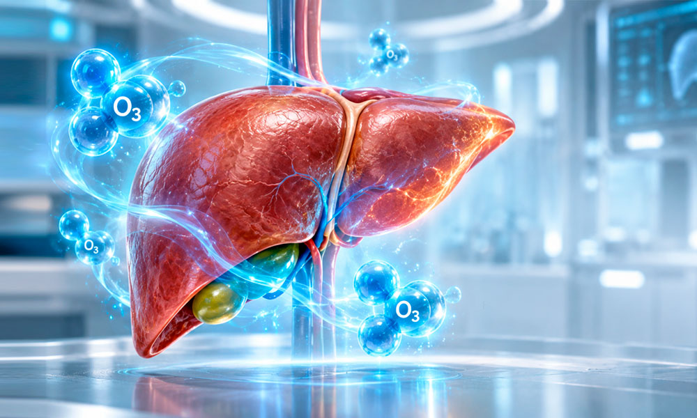 imagen 3d de un higado sano